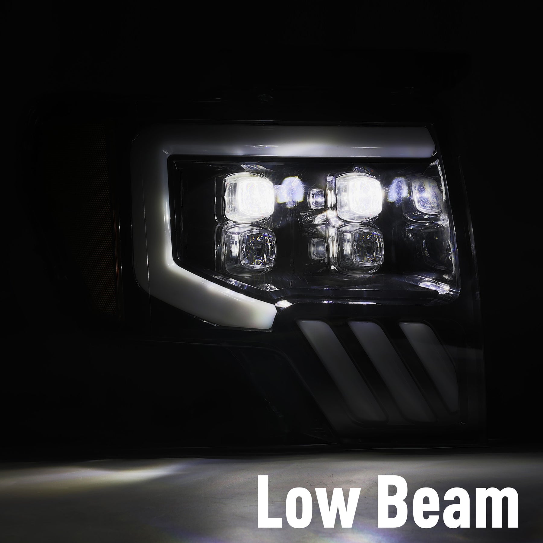 AlphaRex 880190 - LED Projector Headlights Plank Style Design Gloss Black 5