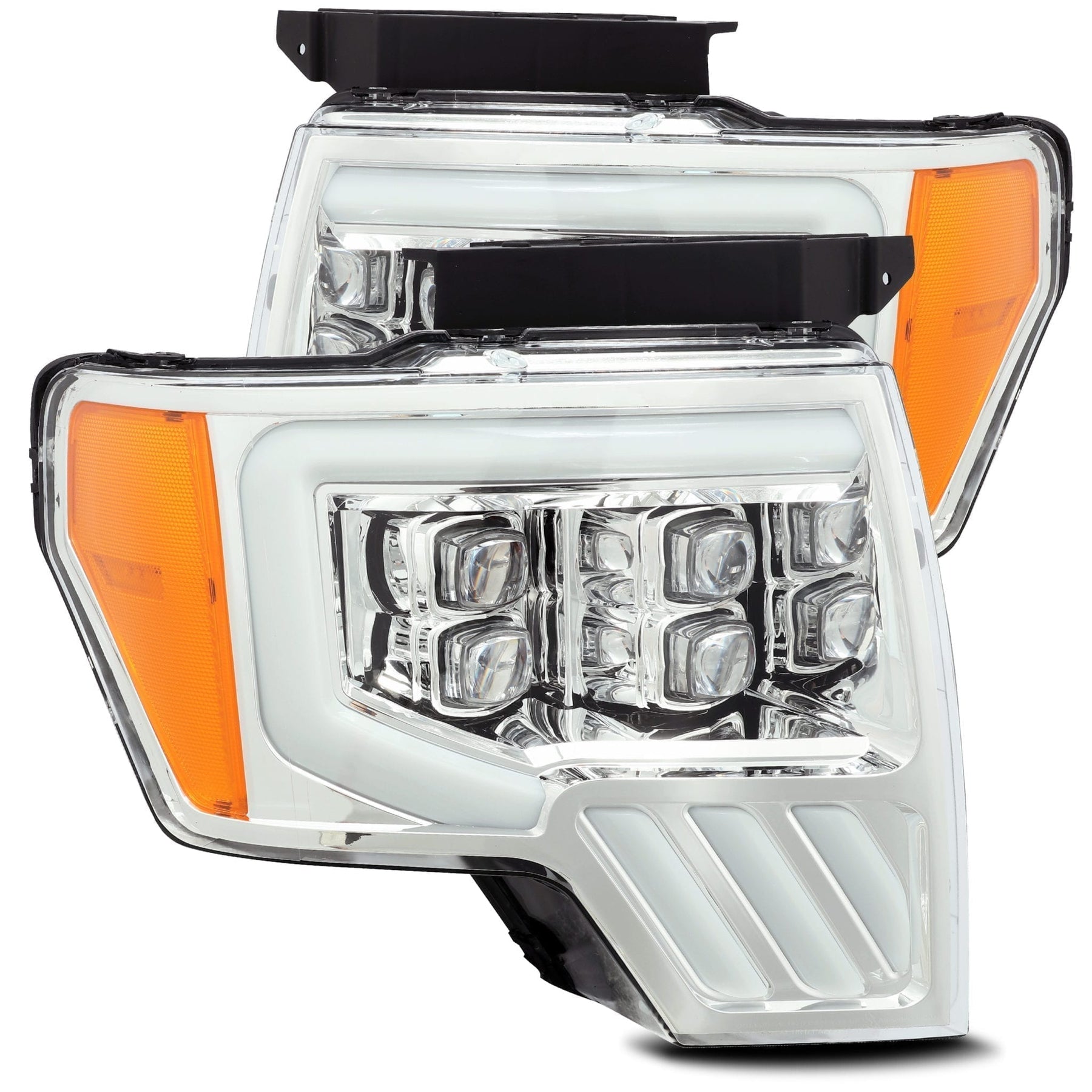 AlphaRex 880191 - LED Projector Headlights Plank Style Design Chrome 2