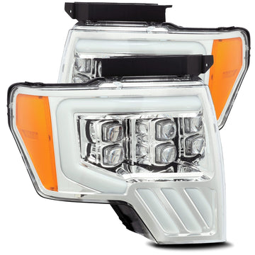 AlphaRex 880191 - LED Projector Headlights Plank Style Design Chrome 2