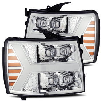 AlphaRex 880207 - LED Projector Headlights Plank Style Design Chrome 2
