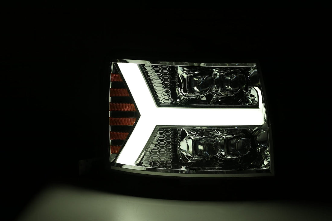 AlphaRex 880207 - LED Projector Headlights Plank Style Design Chrome 4