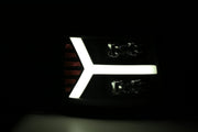 AlphaRex 880208 - LED Projector Headlights Plank Style Design Gloss Black 3