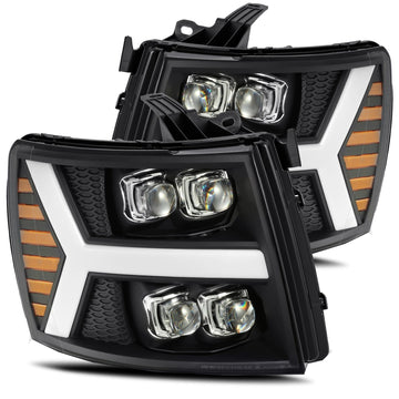 AlphaRex 880209 - LED Projector Headlights Plank Style Design Black 2