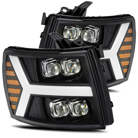 AlphaRex 880209 - LED Projector Headlights Plank Style Design Black 2