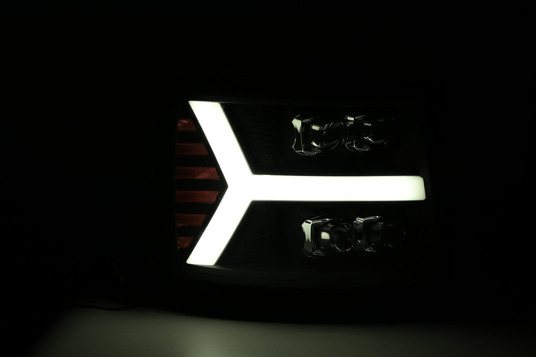 AlphaRex 880209 - LED Projector Headlights Plank Style Design Black 4