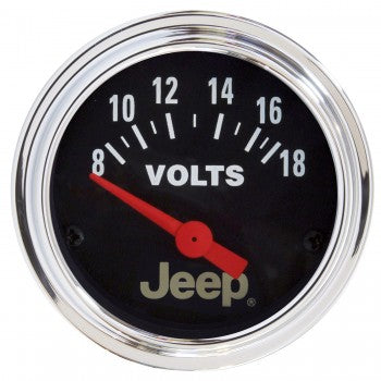 AutoMeter 880242 - GAUGE, VOLTMETER, 2 1/16", 18V, ELEC, JEEP 4