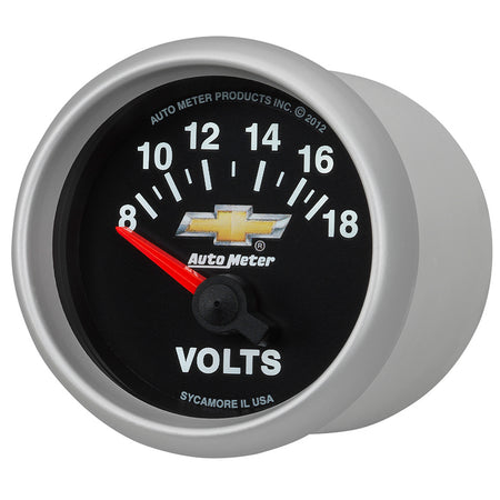 AutoMeter 880444 - GAUGE, VOLTMETER, 2 1/16", 18V, ELECTRIC, CHEVY GOLD BOWTIE 4