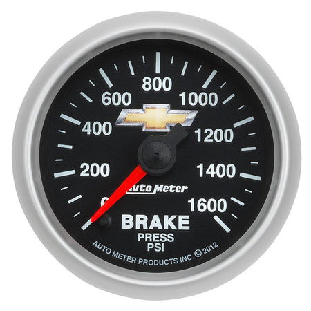 AutoMeter 880450 - GAUGE, BRAKE PRESS, 2 1/16", 1600PSI, DIGITAL STEPPER MOTOR, CHEVY GOLD BOWTIE 3