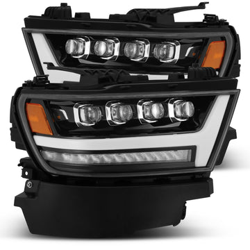 AlphaRex 880516 - LED Projector Headlights Plank Style Design Gloss Black 2