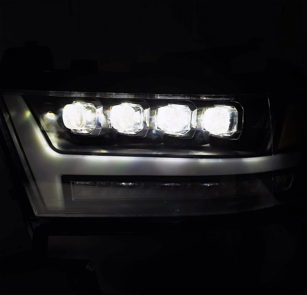 AlphaRex 880516 - LED Projector Headlights Plank Style Design Gloss Black