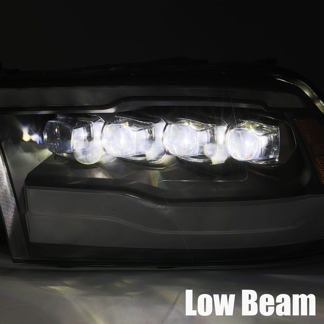 AlphaRex 880541 - LED Projector Headlights Plank Style Design Midnight Black 4