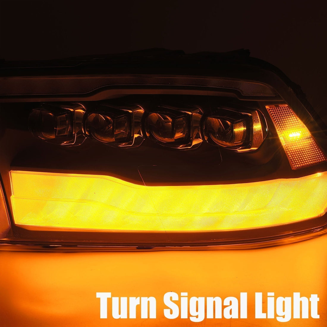 AlphaRex 880541 - LED Projector Headlights Plank Style Design Midnight Black