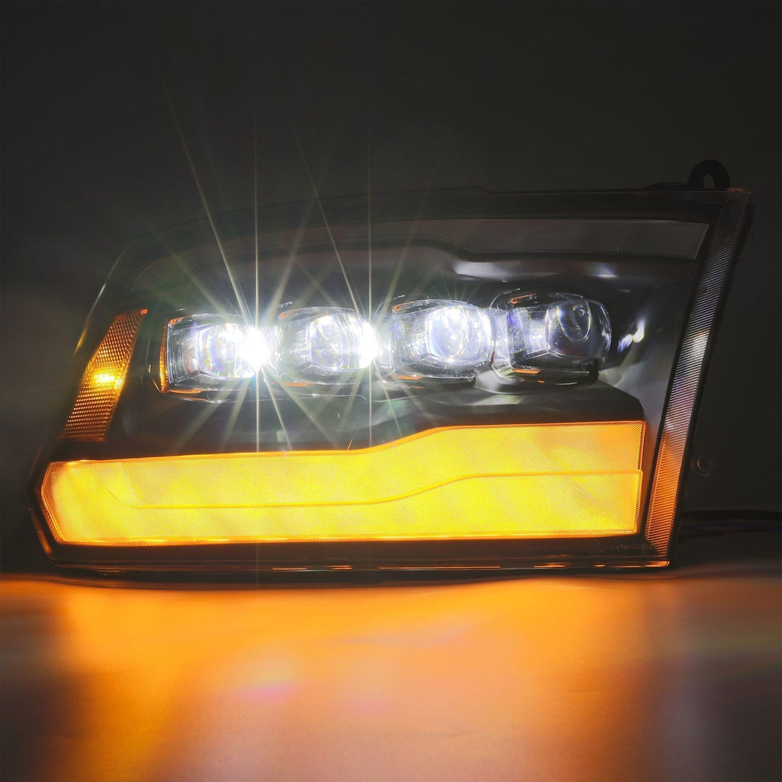 AlphaRex 880541 - LED Projector Headlights Plank Style Design Midnight Black