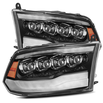 AlphaRex 880590 - LED Projector Headlights Plank Style Design Gloss Black 2