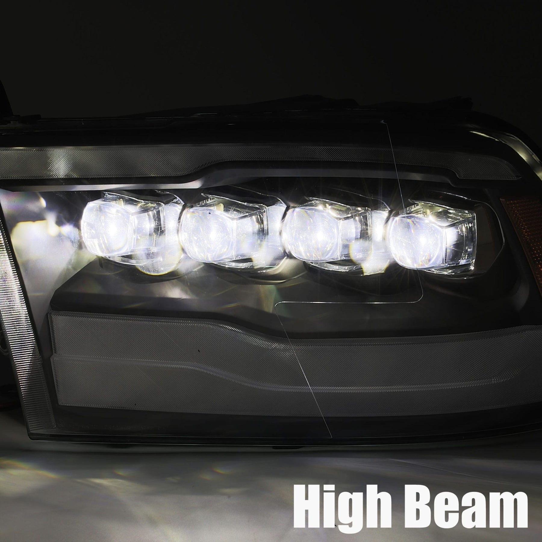 AlphaRex 880590 - LED Projector Headlights Plank Style Design Gloss Black 5