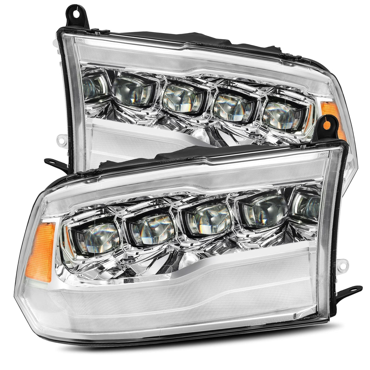 AlphaRex 880591 - LED Projector Headlights Plank Style Design Chrome 2
