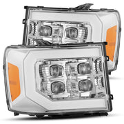 AlphaRex 880607 - LED Projector Headlights Plank Style Design Matte Black 2