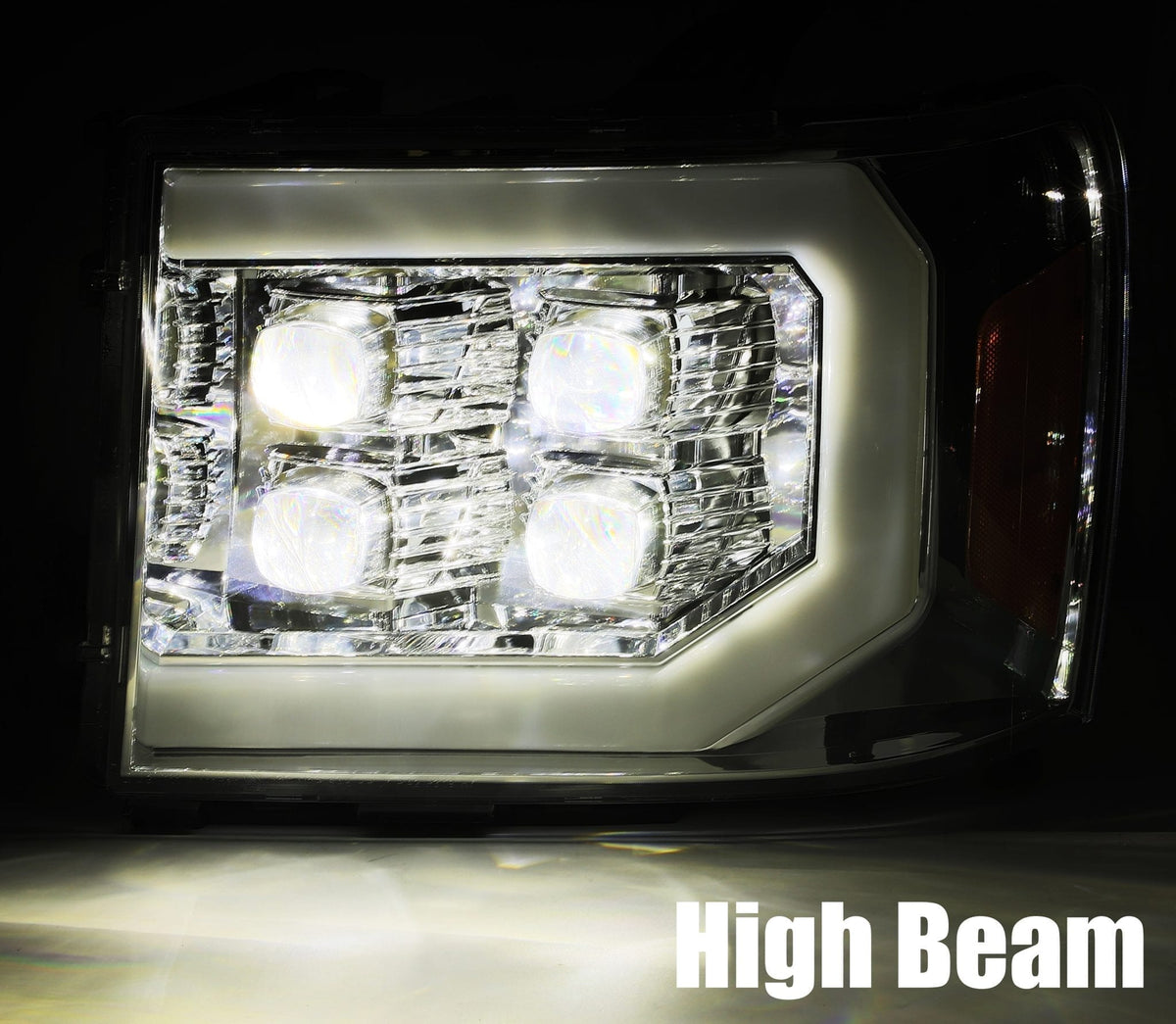 AlphaRex 880607 - LED Projector Headlights Plank Style Design Matte Black 4