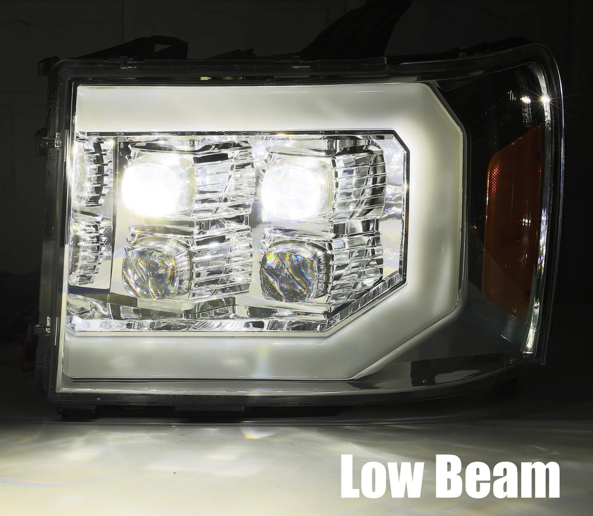 AlphaRex 880607 - LED Projector Headlights Plank Style Design Matte Black 5