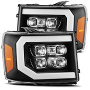 AlphaRex 880609 - LED Projector Headlights Plank Style Design Gloss Black 4
