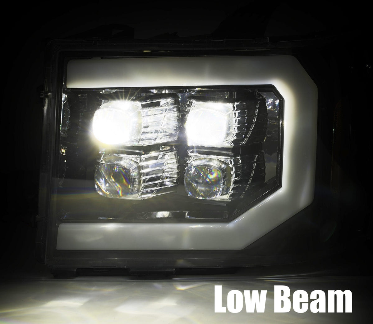 AlphaRex 880609 - LED Projector Headlights Plank Style Design Gloss Black 1