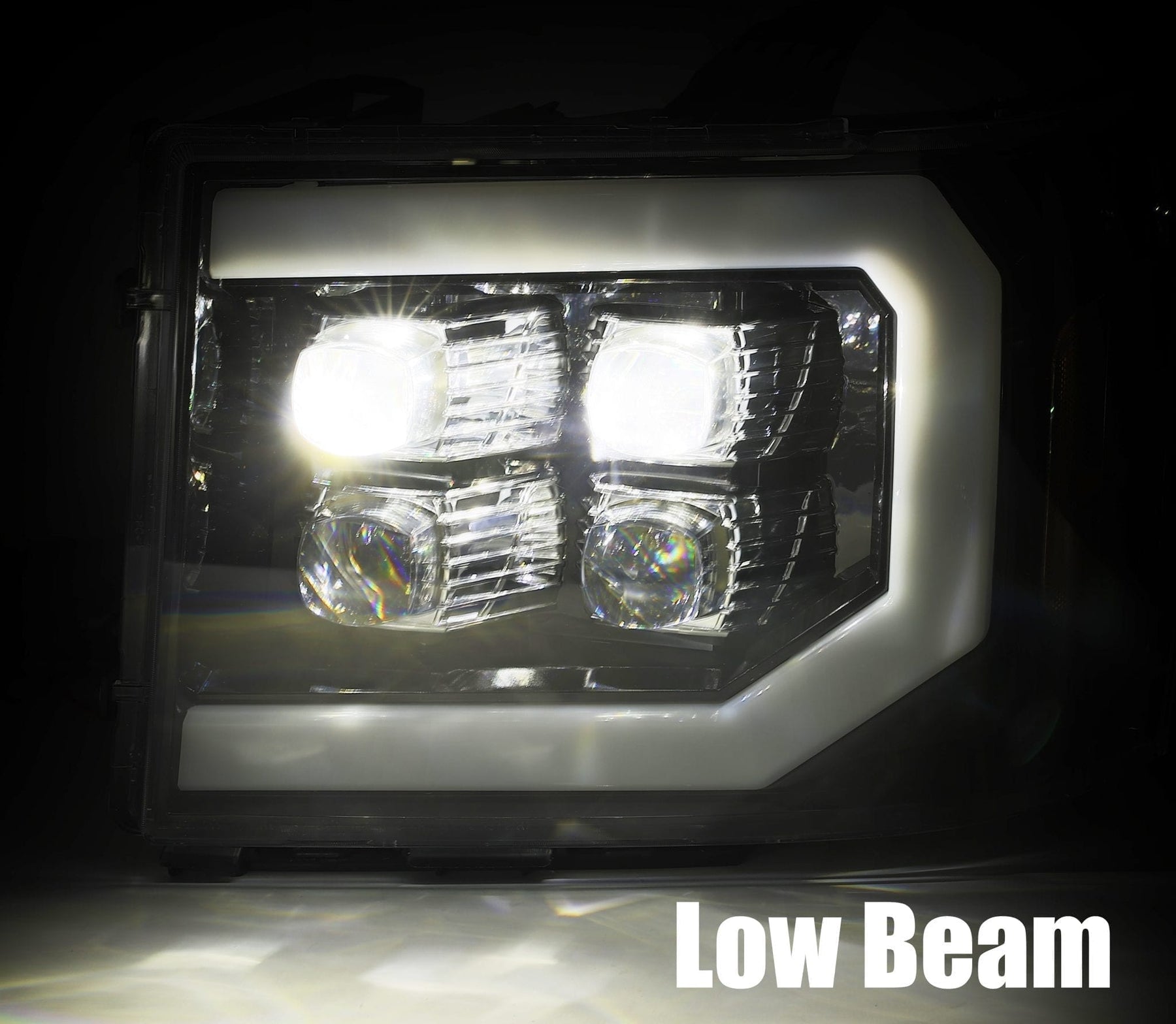 AlphaRex 880609 - LED Projector Headlights Plank Style Design Gloss Black 1