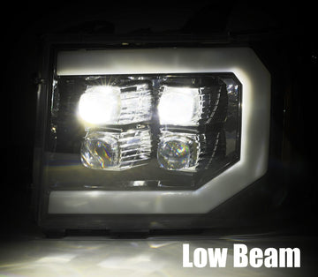 AlphaRex 880609 - LED Projector Headlights Plank Style Design Gloss Black 1