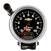 AutoMeter 880662 - GAGE, TACH, 3 3/4", 10K RPM, PED W/ EXT. QUICK-LITE, CHEVY GOLD BOWTIE 3