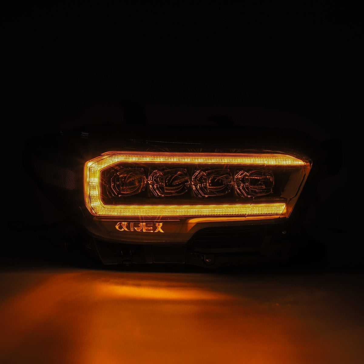 AlphaRex 880705 - LED Projector Headlights Plank Style Design Midnight Black 5