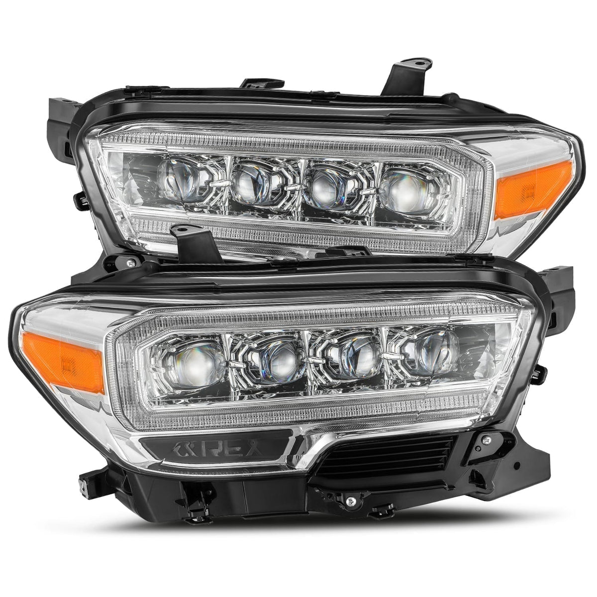 AlphaRex 880706 - LED Projector Headlights Plank Style Design Chrome 2