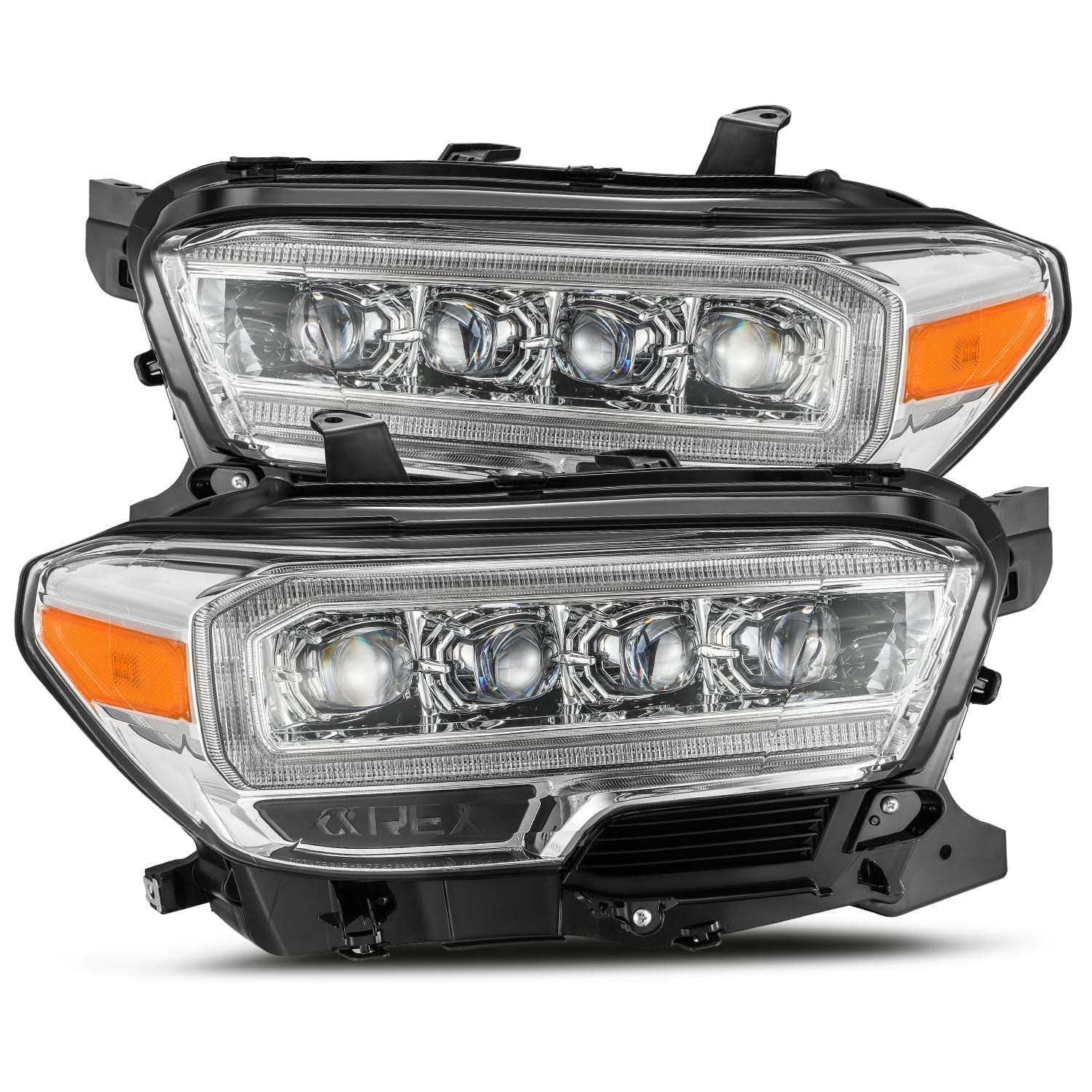 AlphaRex 880706 - LED Projector Headlights Plank Style Design Chrome 2