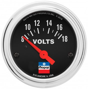 AutoMeter 880788 - GAUGE, VOLTMETER, 2-1/16", 8-18 VOLTS, ELEC, MOPAR CLASSIC 3