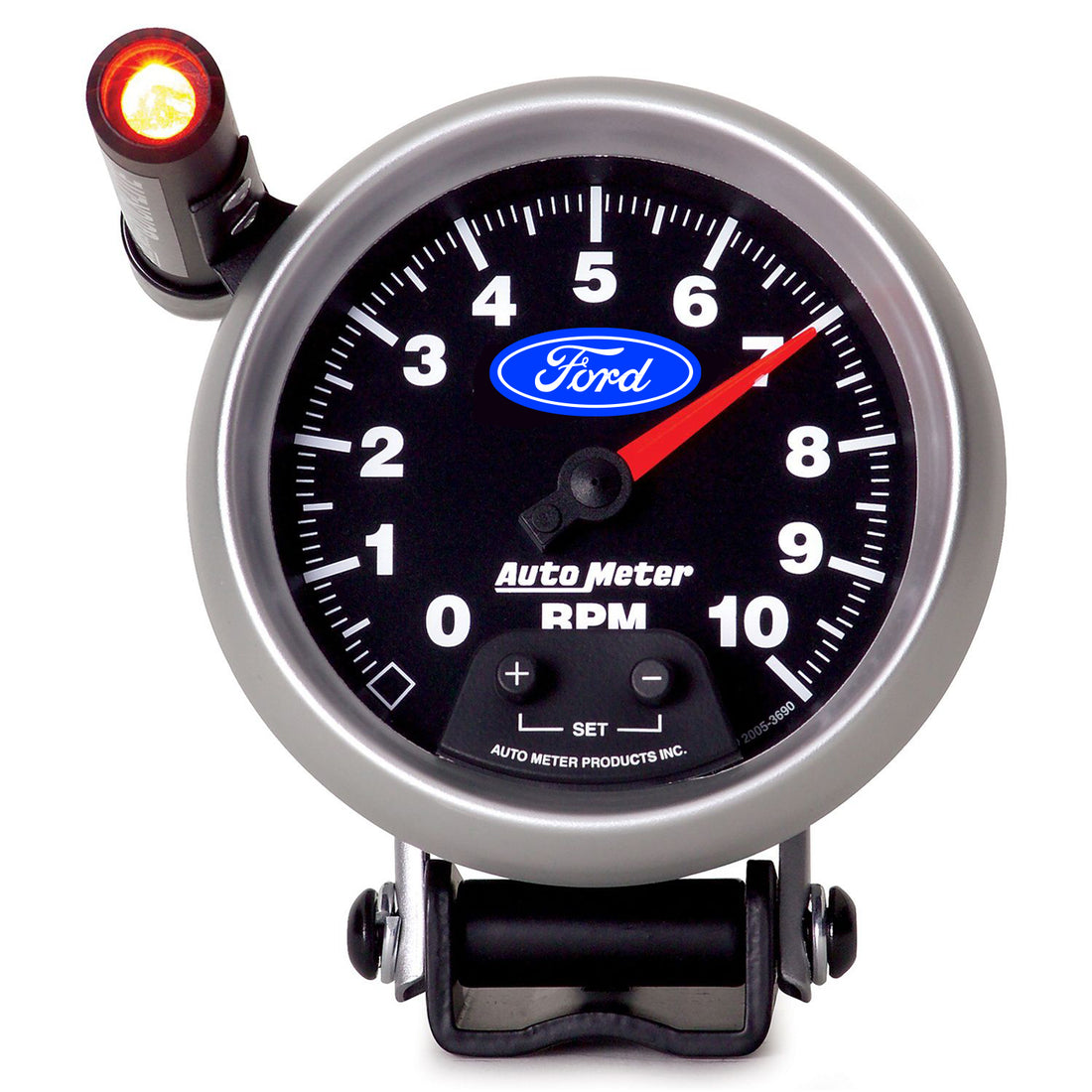 AutoMeter 880825 - GAUGE, TACHOMETER, 3 3/4", 10K RPM, PEDESTAL W/ EXT. QUICK-LITE, FORD 2
