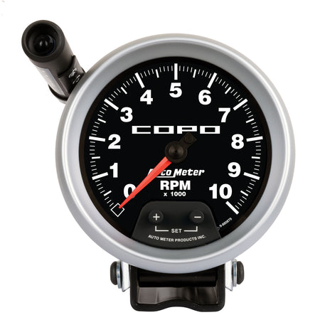 AutoMeter 880879 - GAUGE, TACHOMETER, 3 3/4", 10K RPM, PEDESTAL W/ EXT. QUICK-LITE, COPO 2