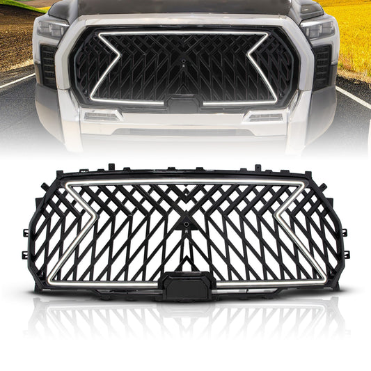 ANZO USA - Black Housing Full LED Front Grille With Initiation And Running Light/DRL - 901030