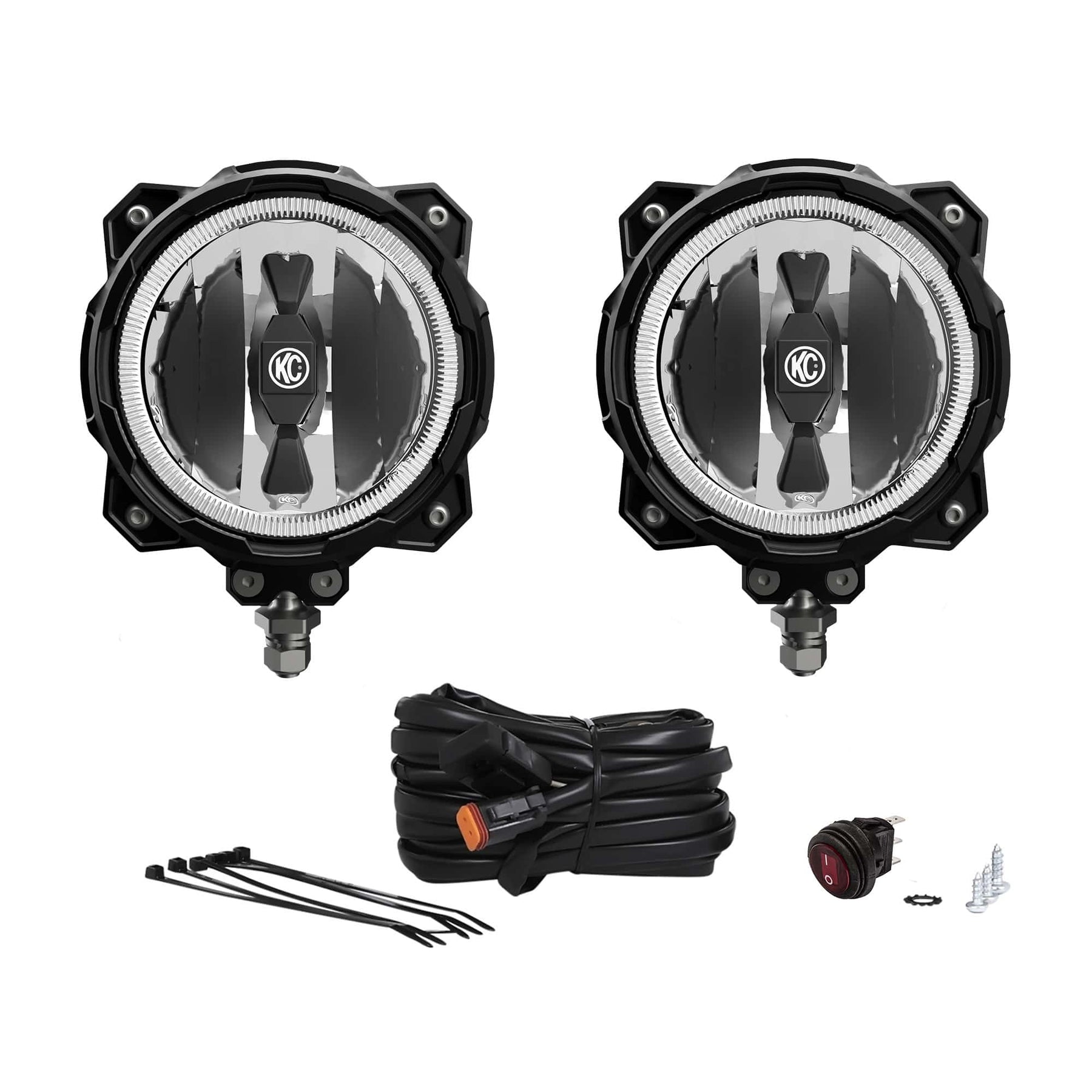 KC HiLiTES Electrical Lighting and Body KC HiLiTES 91301 - KC Pro6 Gravity LED 6in Infinity Ring Spot 2-Light System Universal