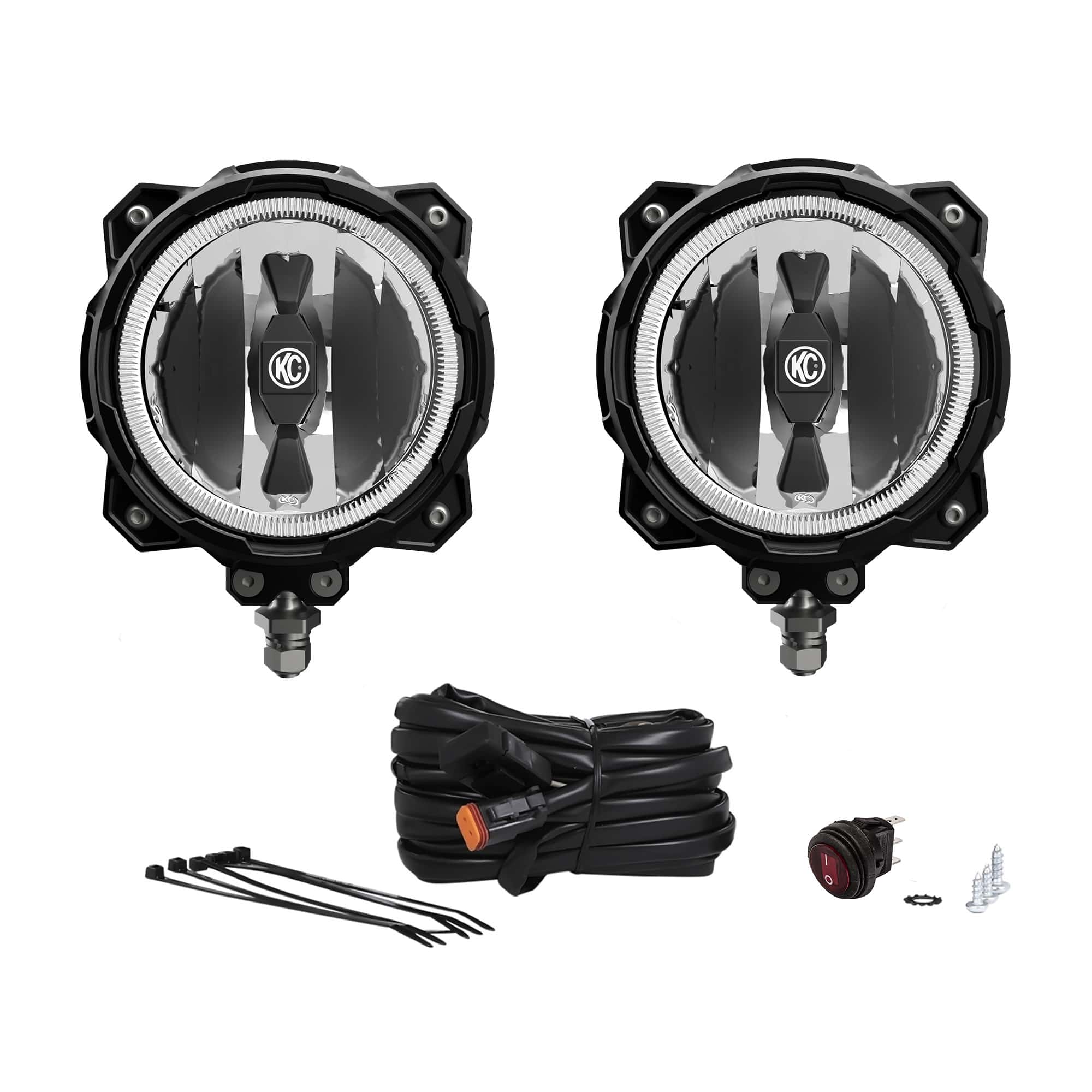 KC HiLiTES Electrical Lighting and Body KC HiLiTES 91301 - KC Pro6 Gravity LED 6in Infinity Ring Spot 2-Light System Universal