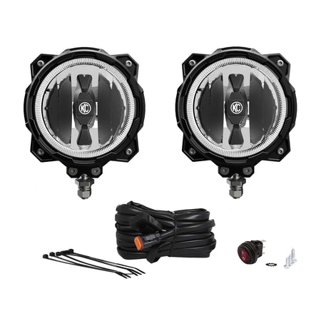 KC HiLiTES Electrical Lighting and Body KC HiLiTES 91301 - KC Pro6 Gravity LED 6in Infinity Ring Spot 2-Light System Universal