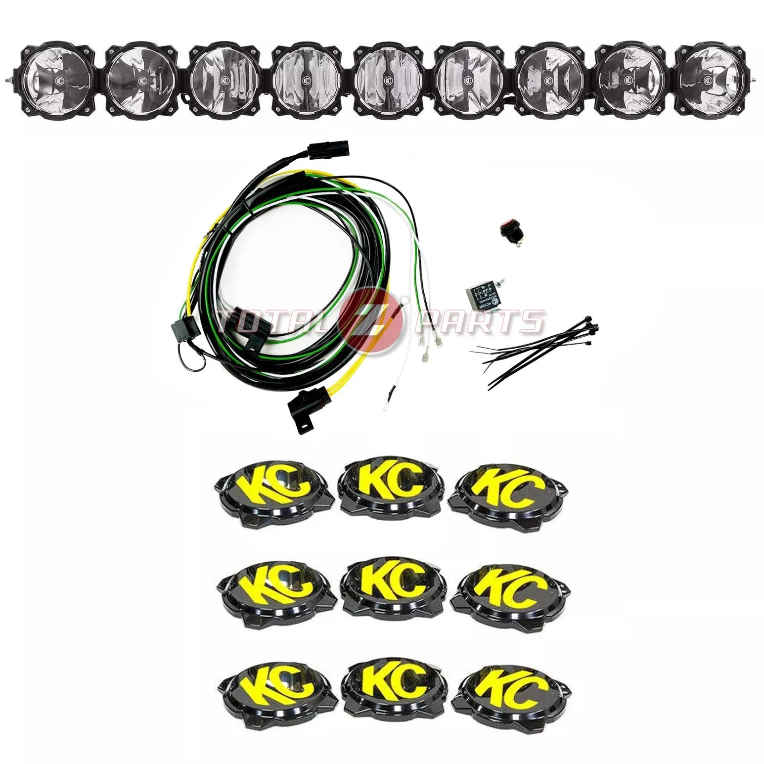 KC HiLiTES 91315 - KC Pro6 Gravity LED 57in 9-Light Combo System Universal