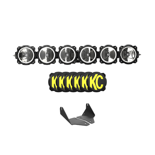 KC HiLITES Polaris RZR Turbo R / Pro XP Light Bar Kit - 39in Pro6 Gravity LED - 6-Light - Light Bar System - 120W Combo Beam