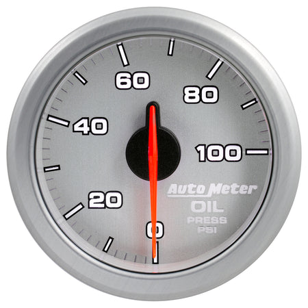 AutoMeter 9152-UL - 2-1/16" OIL PRESS, 0-100 PSI, AIRDRIVE, SILVER 5