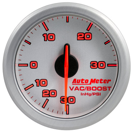 AutoMeter 9159-UL - 2-1/16" BOOST/VAC, 30 IN HG/30 PSI, AIRDRIVE, SILVER 3