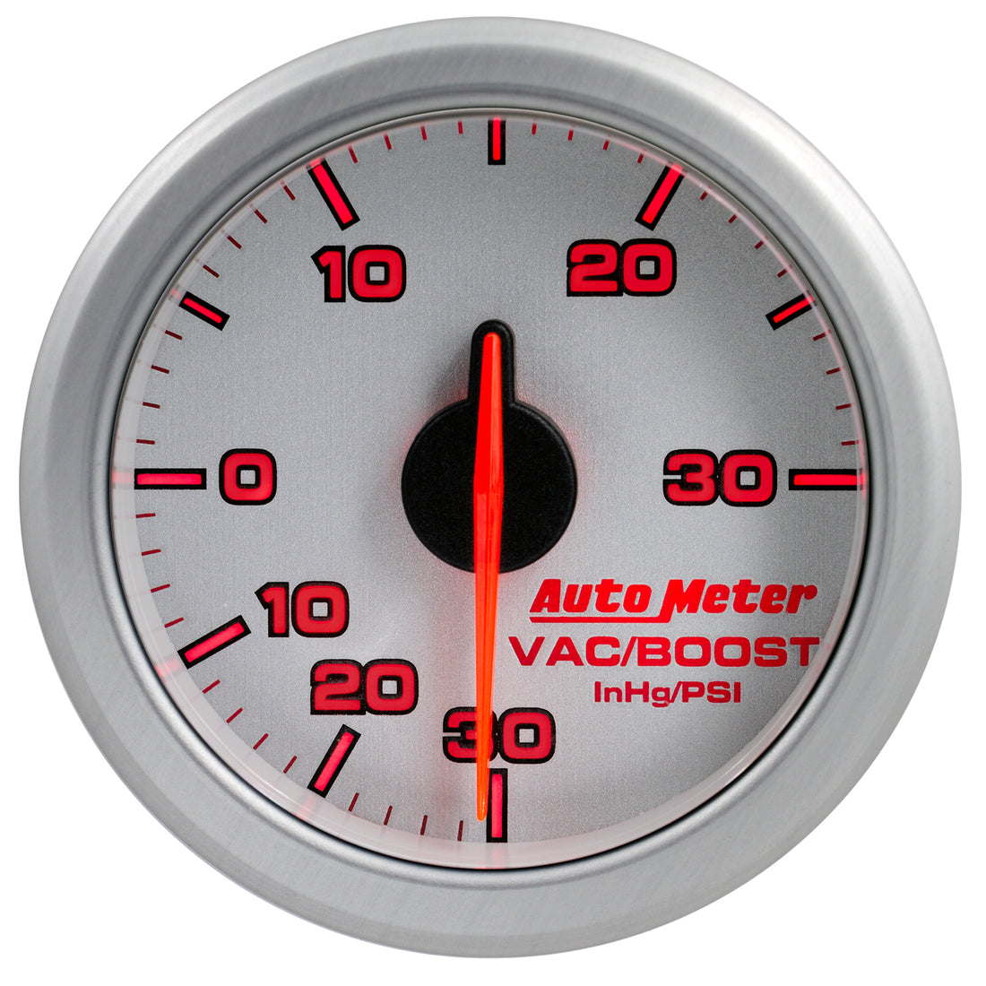 AutoMeter 9159-UL - 2-1/16" BOOST/VAC, 30 IN HG/30 PSI, AIRDRIVE, SILVER 2