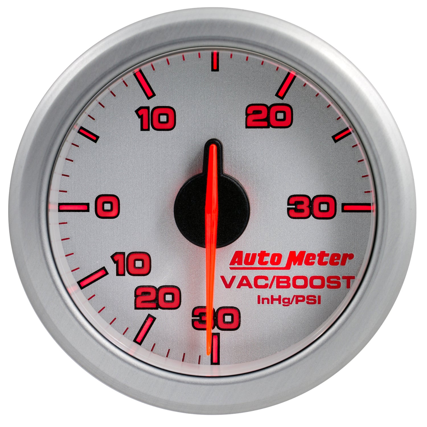 AutoMeter 9159-UL - 2-1/16" BOOST/VAC, 30 IN HG/30 PSI, AIRDRIVE, SILVER 2