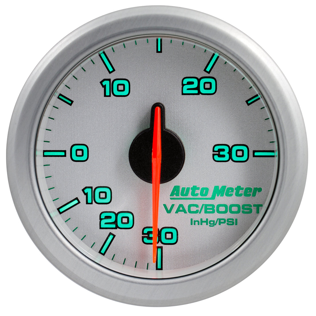 AutoMeter 9159-UL - 2-1/16" BOOST/VAC, 30 IN HG/30 PSI, AIRDRIVE, SILVER 5