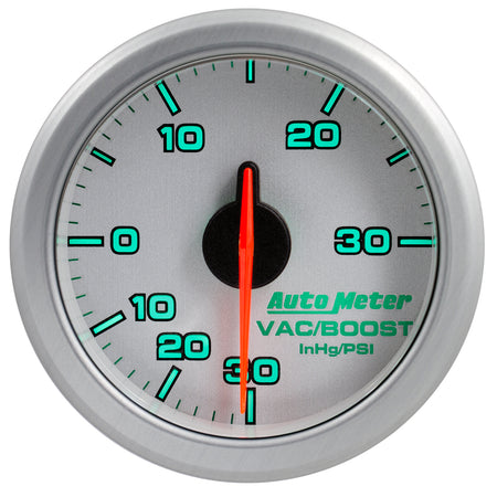 AutoMeter 9159-UL - 2-1/16" BOOST/VAC, 30 IN HG/30 PSI, AIRDRIVE, SILVER 5