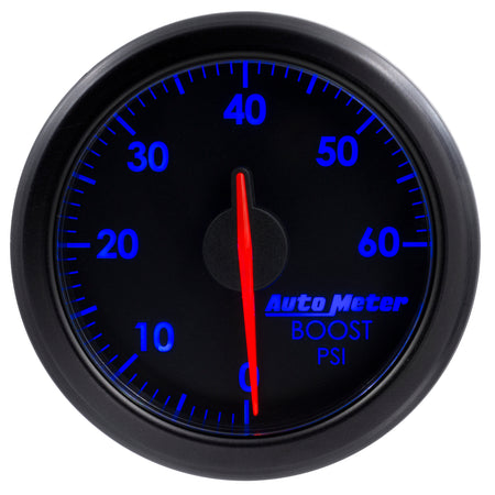 AutoMeter 9160-T - 2-1/16" BOOST, 0-60 PSI, AIRDRIVE, BLACK 8