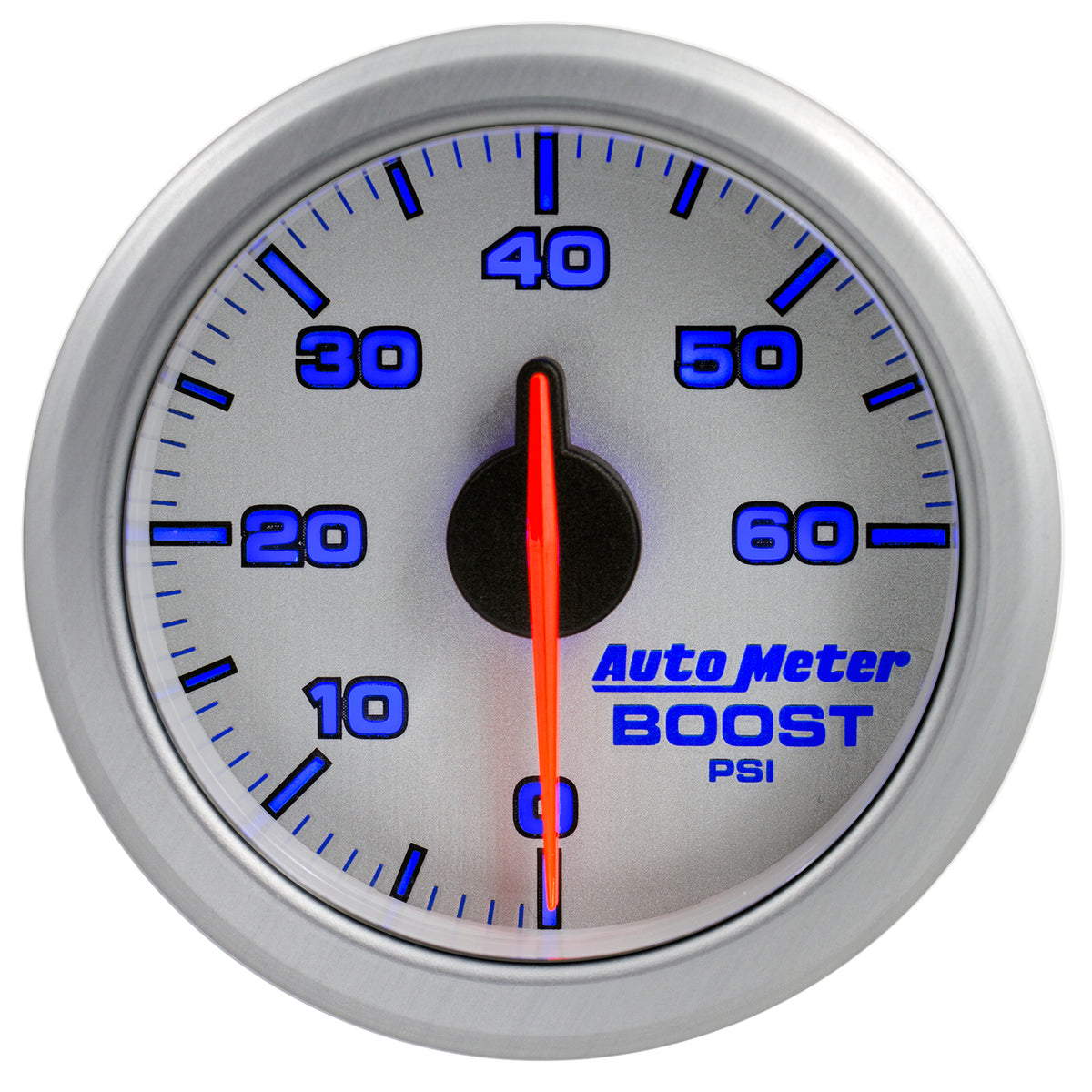 AutoMeter 9160-UL - 2-1/16" BOOST, 0-60 PSI, AIRDRIVE, SILVER 8