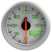 AutoMeter 9160-UL - 2-1/16" BOOST, 0-60 PSI, AIRDRIVE, SILVER 6