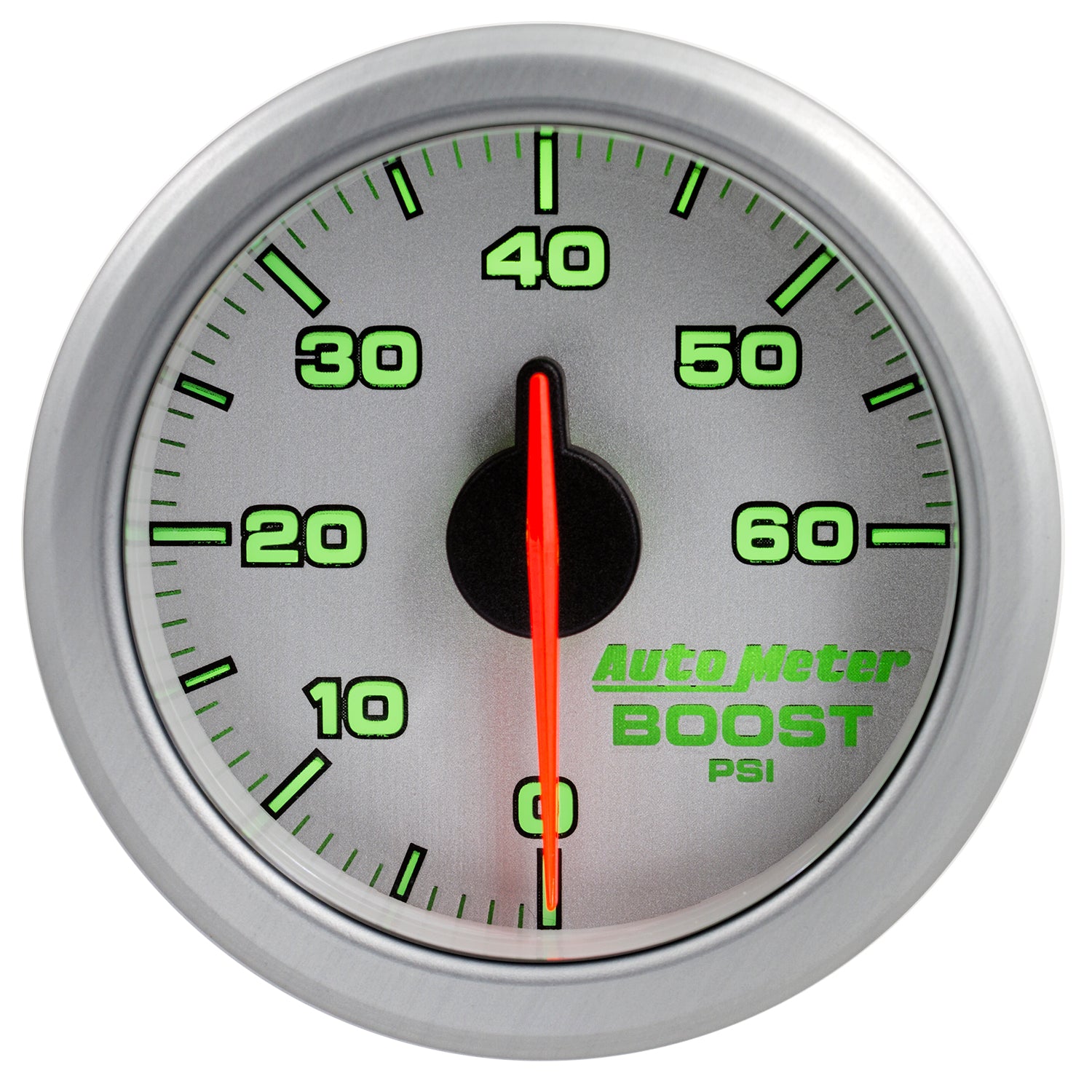 AutoMeter 9160-UL - 2-1/16" BOOST, 0-60 PSI, AIRDRIVE, SILVER 6